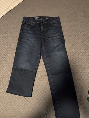 Ag Saige High Rise Straight-Leg Dark Indigo Jeans sz 31